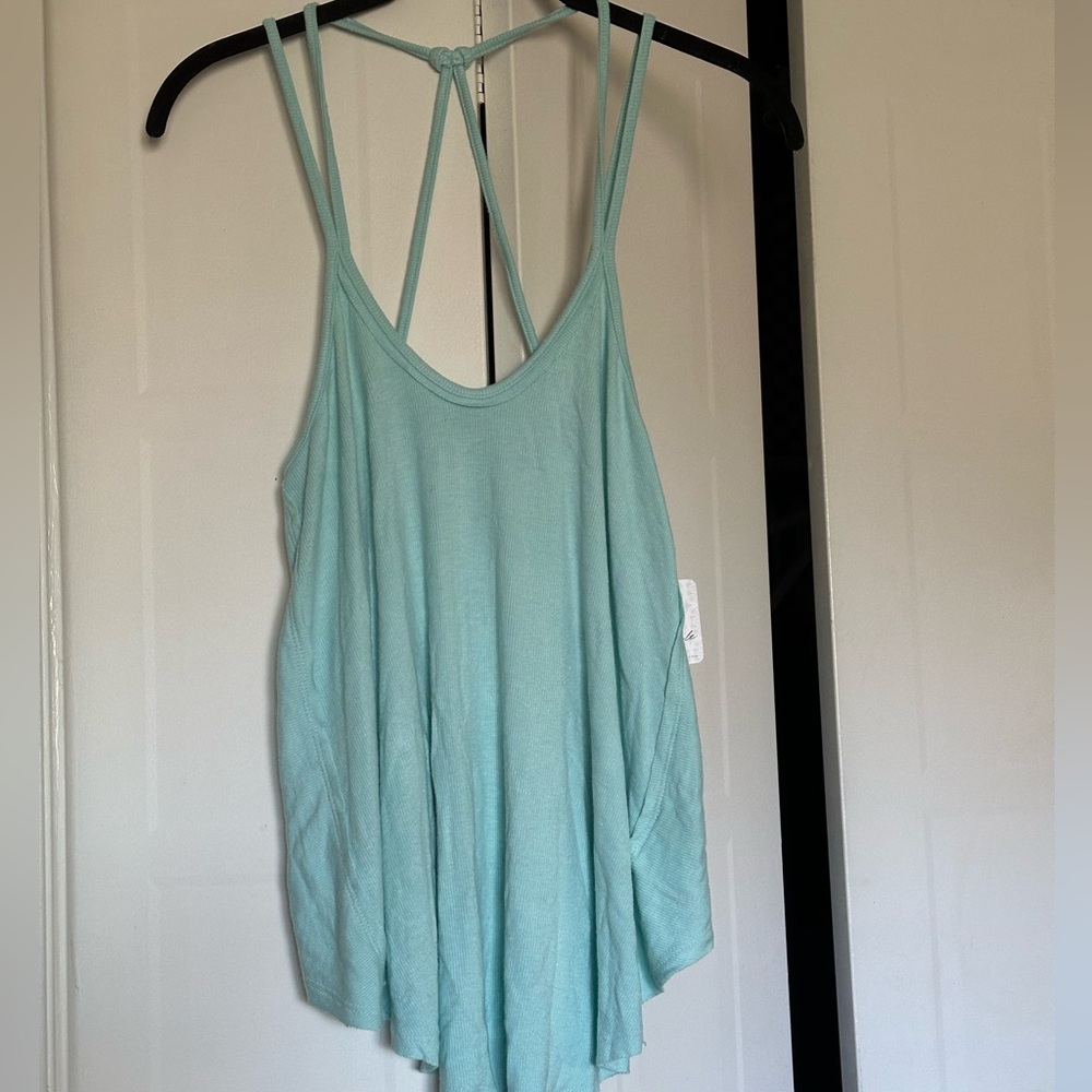 Free People blue strappy tank